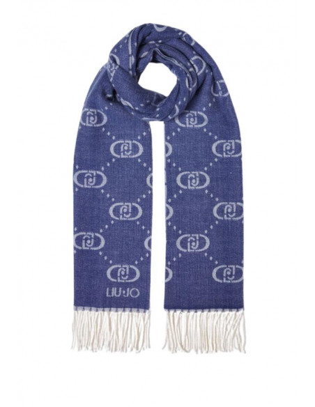 Stola con logo jacquard Liu Jo