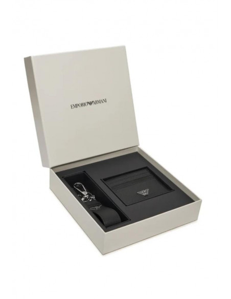 Set porta carte con portachiavi Emporio Armani