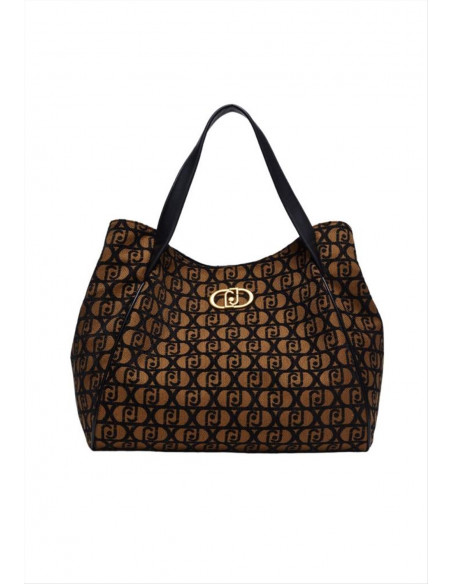 Shopping bag jacquard con logo Liu Jo