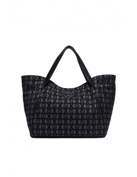 Shopping bag jacquard con logo Liu Jo