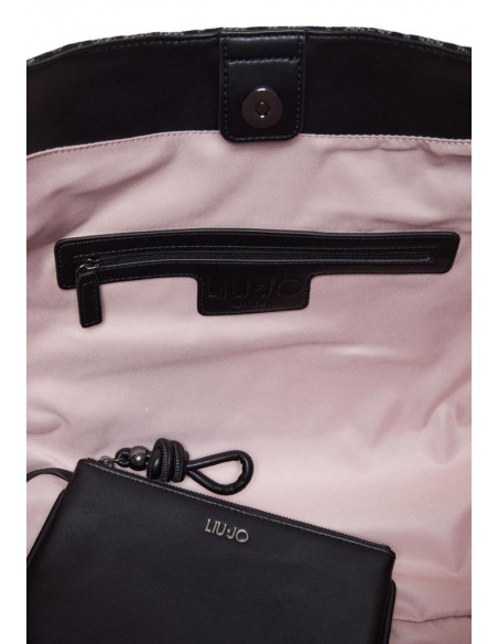 Shopping bag jacquard con logo Liu Jo