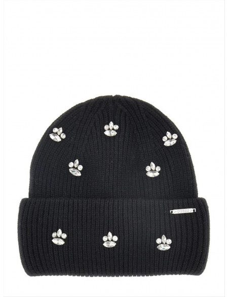 Cappello in maglia con pietre Guess