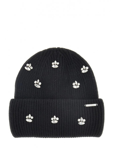 Cappello in maglia con pietre Guess