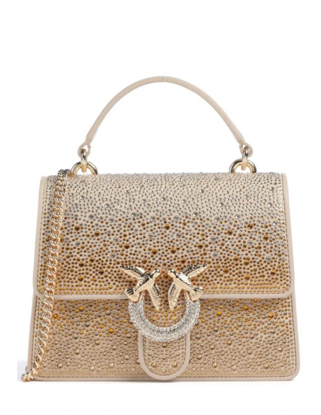 Borsa a mano Love One Mini Strass Pinko