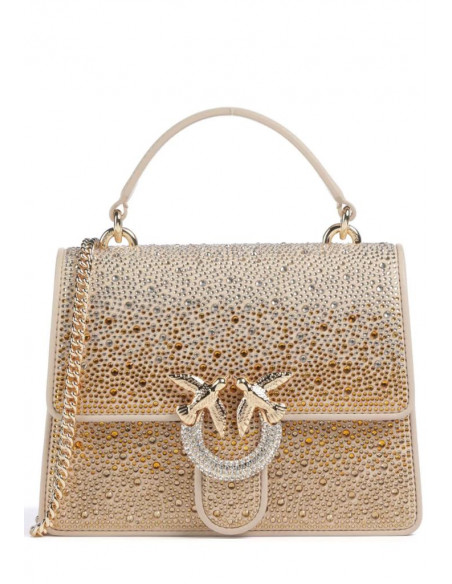Borsa a mano Love One Mini Strass Pinko