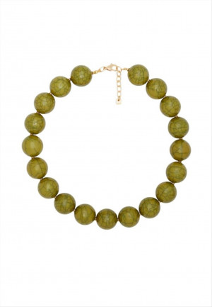 COLLANA PETRA SFERE IN RESINA VERDE NALI'