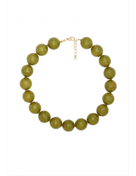 COLLANA PETRA SFERE IN RESINA VERDE NALI'