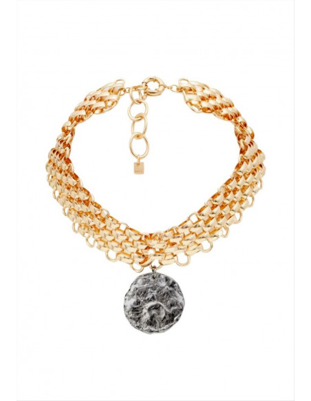 COLLANA GIROCOLLO MAGLIA ORO TONDO SILVER NALI'