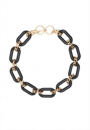 COLLANA IVY MAGLIA OVALE RESINA NERO NALI'