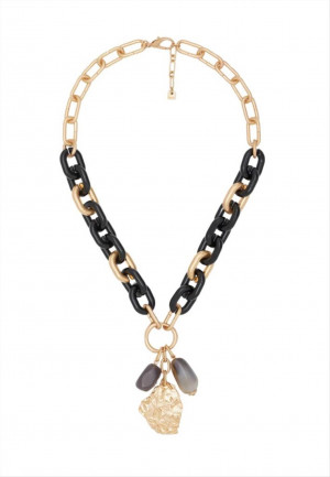 COLLANA IVY LONG PENDENTE RESINA NERO NALI'
