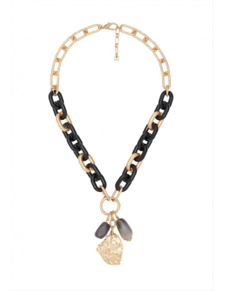 COLLANA IVY LONG PENDENTE RESINA NERO NALI'