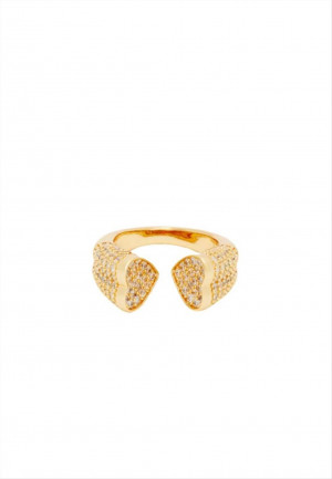 ANELLO CUORI ORO CON ZIRCONI  NALI'