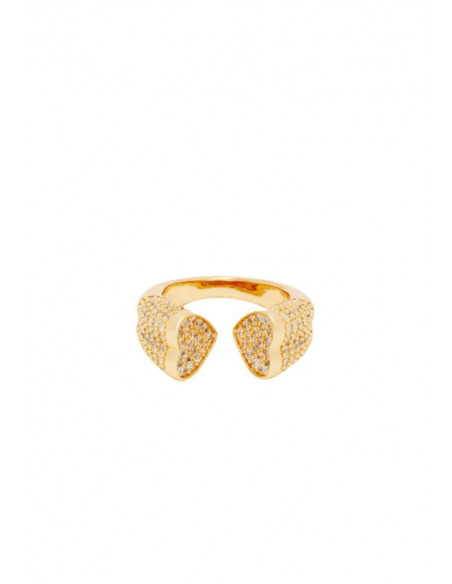 ANELLO CUORI ORO CON ZIRCONI NALI'