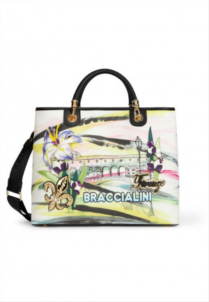 Borsa a mano cartolina Firenze Braccialini