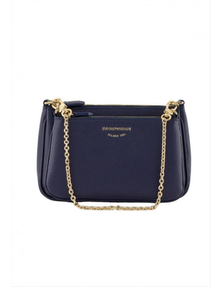 Mini bag doppia con stampa cervo e tracolla Emporio Armani