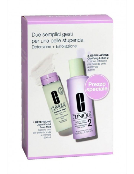 Clinique Kit Clarifyng Lotion 2 400 ml + Liquid Facial Soap 200 ml