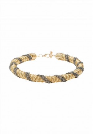 COLLANA WAVY RIGIDA ORO PIETRE NALI'