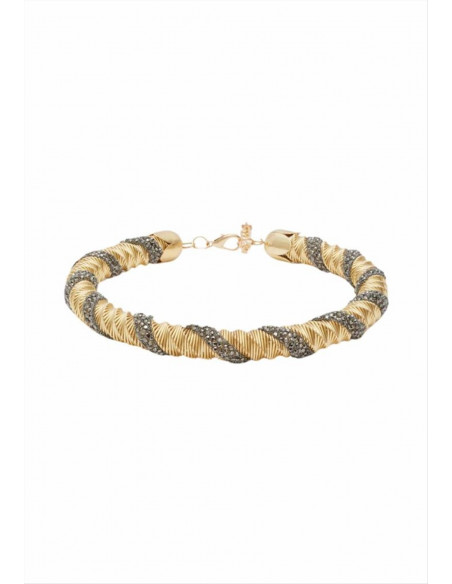 COLLANA WAVY RIGIDA ORO PIETRE NALI'