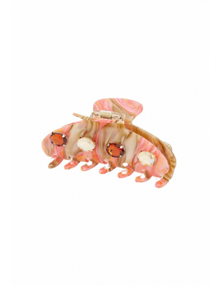 FERMAGLIO CAPELLI MARBLE EFFECT ROSA BEIGE  NALI'