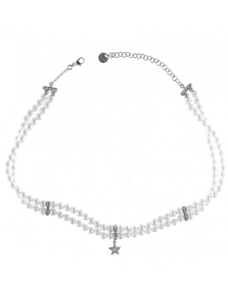 Collana girocollo elastico chocker perle Rue Des Mille GRZ-013M1