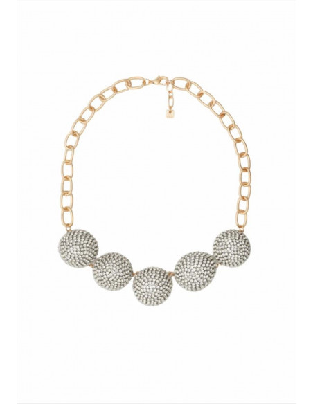 COLLANA MOON SFERE PIETRE CLEAR NALI'