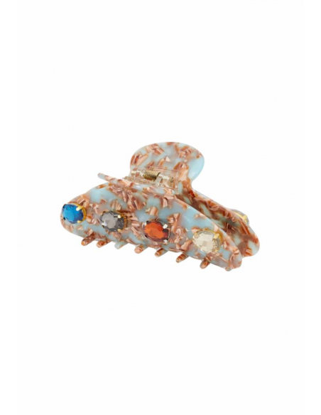 FERMAGLIO CAPELLI MARBLE EFFECT AZZURRO  NALI'