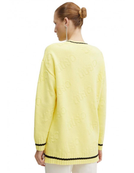 Maglia in misto lana con logo Liu Jo
