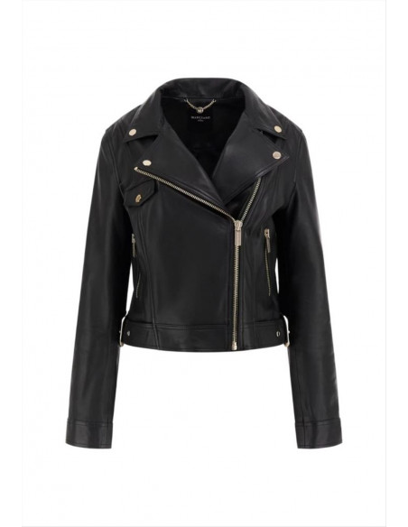 Giacca biker vera pelle Guess Marciano