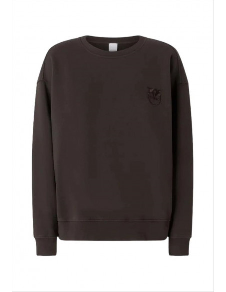 Felpa a girocollo con logo Pinko