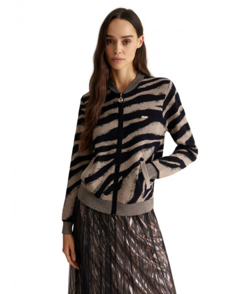 Felpa jacquard con zip Liu Jo