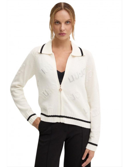 Maglia in misto lana con logo Liu Jo