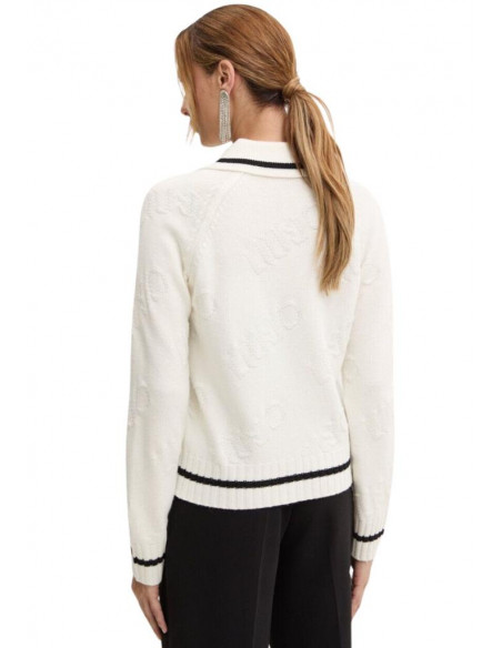 Maglia in misto lana con logo Liu Jo