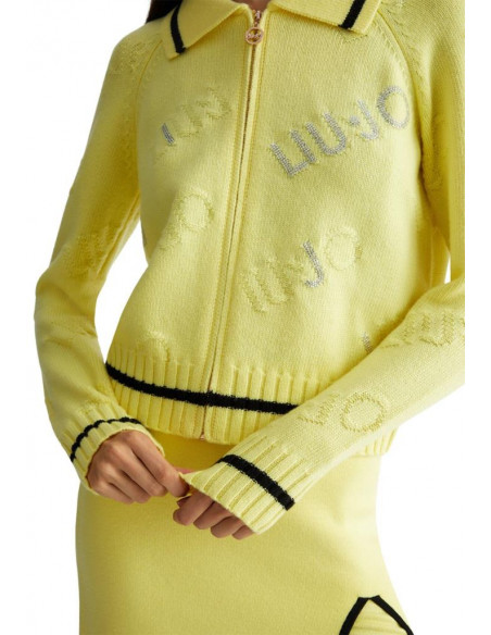 Maglia in misto lana con logo Liu Jo