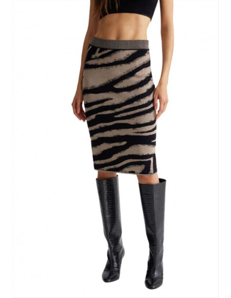 Gonna animalier in maglia Liu Jo