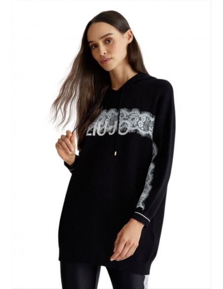 Maglia con cappuccio e logo Liu Jo