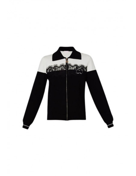 Cardigan con pizzo e zip Liu Jo