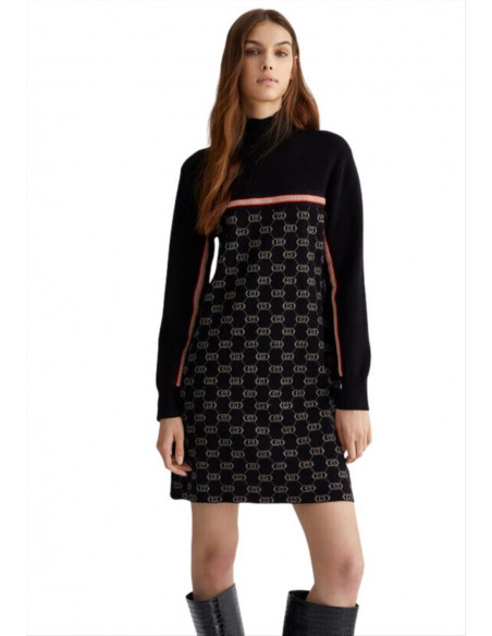 Abito in maglia con logo Liu Jo