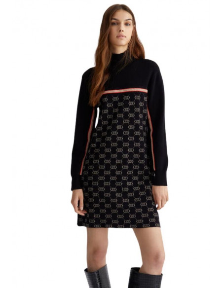 Abito in maglia con logo Liu Jo