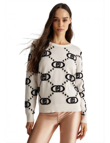 Maglia monogram  jacquard Liu Jo