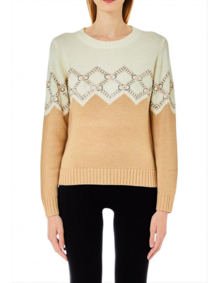 Maglia in misto lana con strass Liu Jo