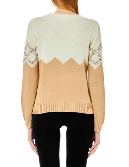 Maglia in misto lana con strass Liu Jo