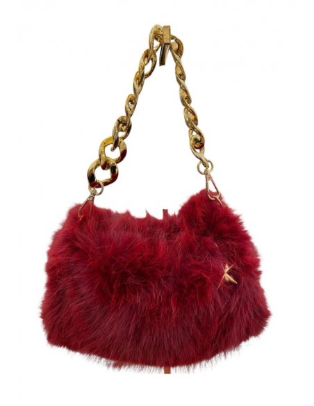 Borsa a spalla in eco-pelliccia MBRC
