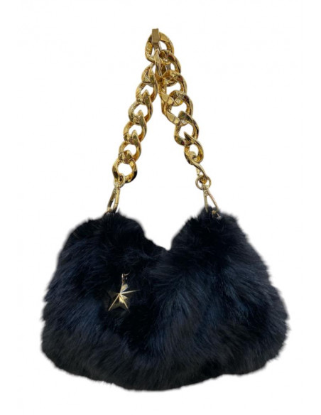 Borsa a spalla in eco-pelliccia MBRC